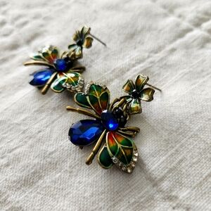 Betsy Johnson multicolor bee earrings